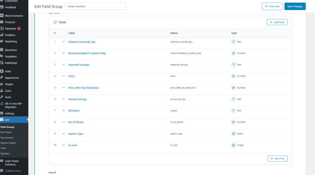 ACF Plugin Screenshot