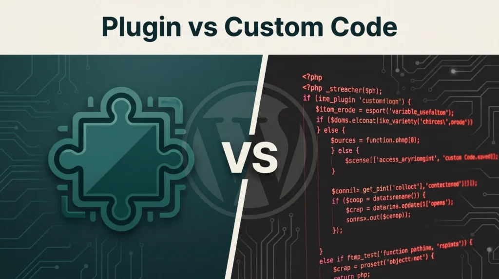 Plugin vs Custom Code in WordPress: How to Decide