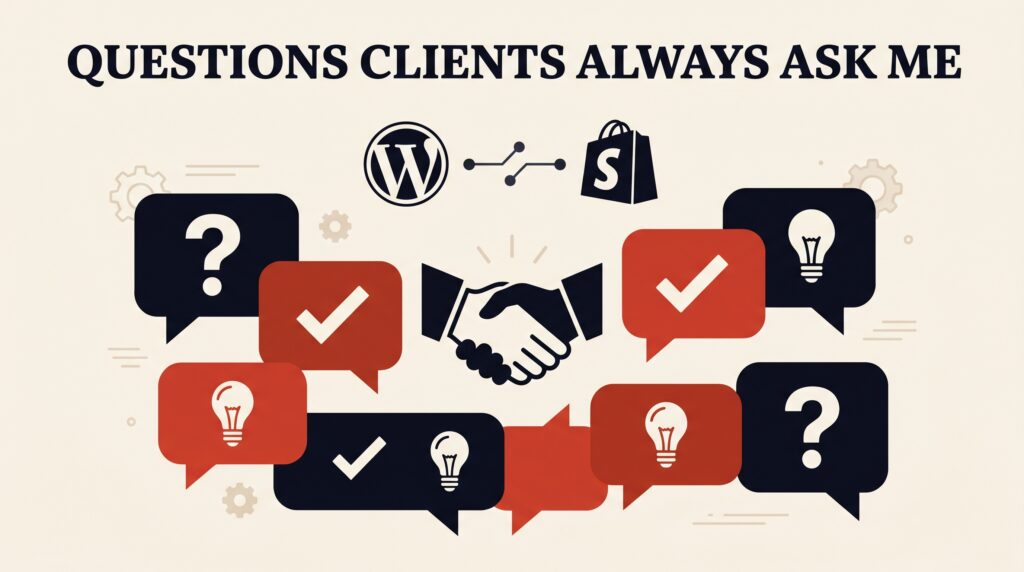 Questions Clients Always Ask Me (Answered) | WP & Shopify